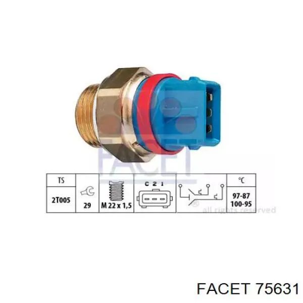 Датчик температури радіатора Facet 75631 ціна, від 9.87 USD