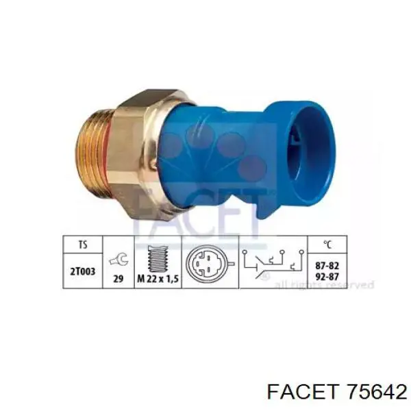Датчик температури радіатора Facet 75642 ціна, від 11.51 USD