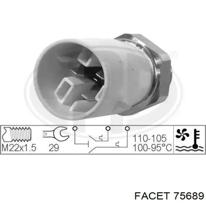 Датчик температури радіатора Facet 75689 ціна, від 9.39 USD