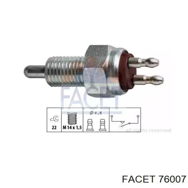 Датчик ліхтарів заднього ходу Facet 76007 ціна, від 5.07 USD