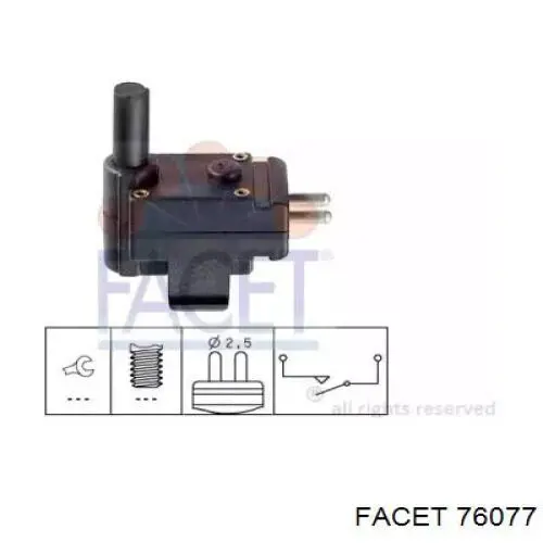 Датчик включення ліхтарів заднього ходу 76077 Facet