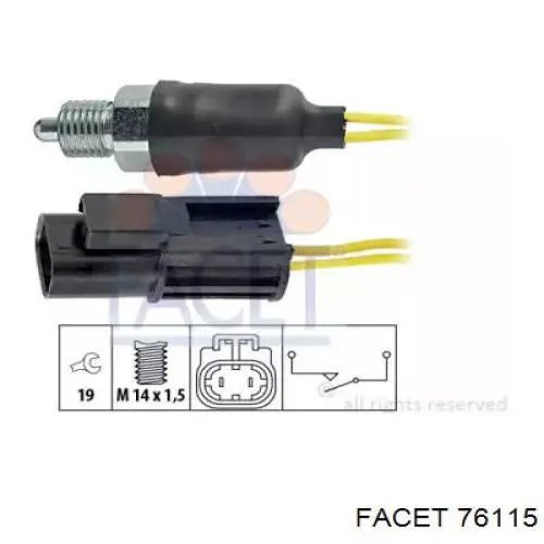 Датчик ліхтарів заднього ходу Facet 76115 ціна, від 17.84 USD