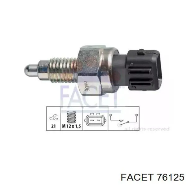 Датчик ліхтарів заднього ходу Facet 76125 ціна, від 4.03 USD