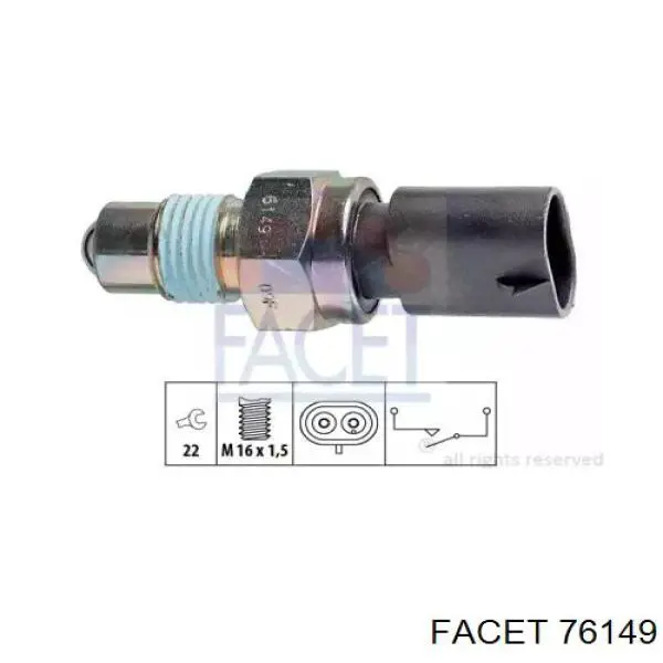 Датчик ліхтарів заднього ходу Facet 76149 ціна, від 7.05 USD