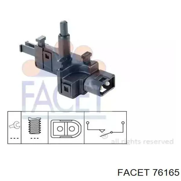 Купити 76165 Facet Вмикач ліхтарів заднього ходу