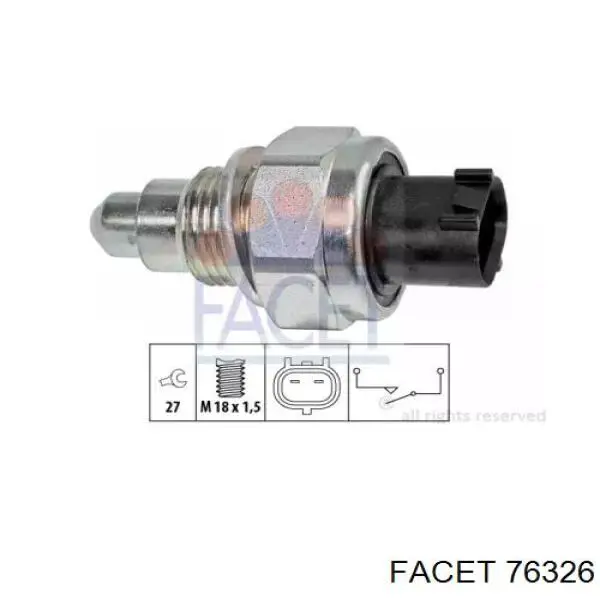 Датчик ліхтарів заднього ходу Facet 76326 ціна, від 14.36 USD