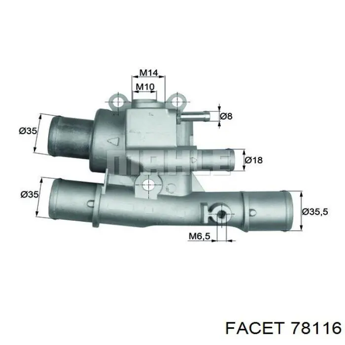 Термостат в зборі Fiat/Alfa/Lancia 0046776216