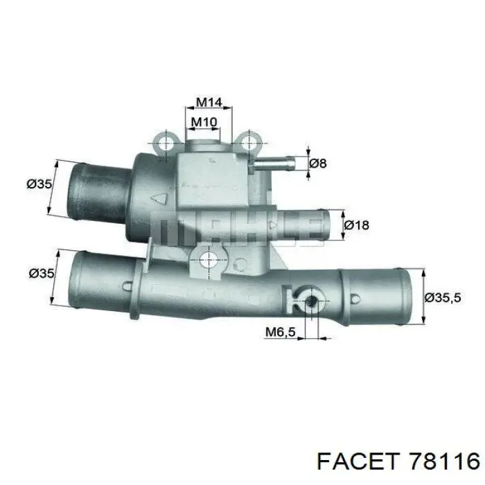 Купити 0046776216 Fiat/Alfa/Lancia Термостат в корпусі