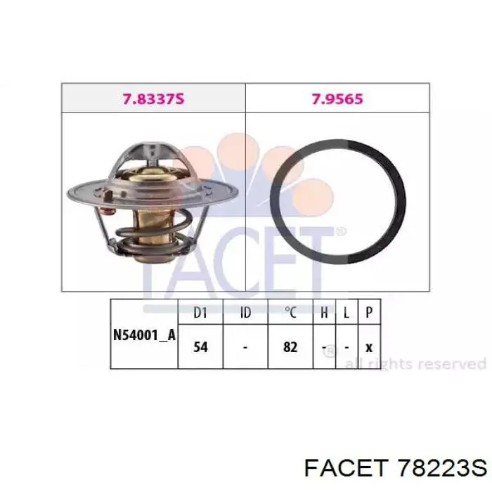 Автомобільний термостат Facet 78223S ціна, від 8.79 USD