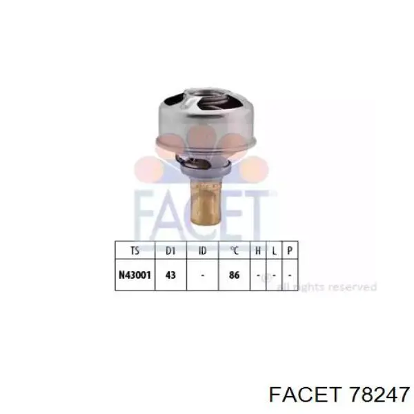 Автомобільний термостат Facet 78247 ціна, від 6.25 USD
