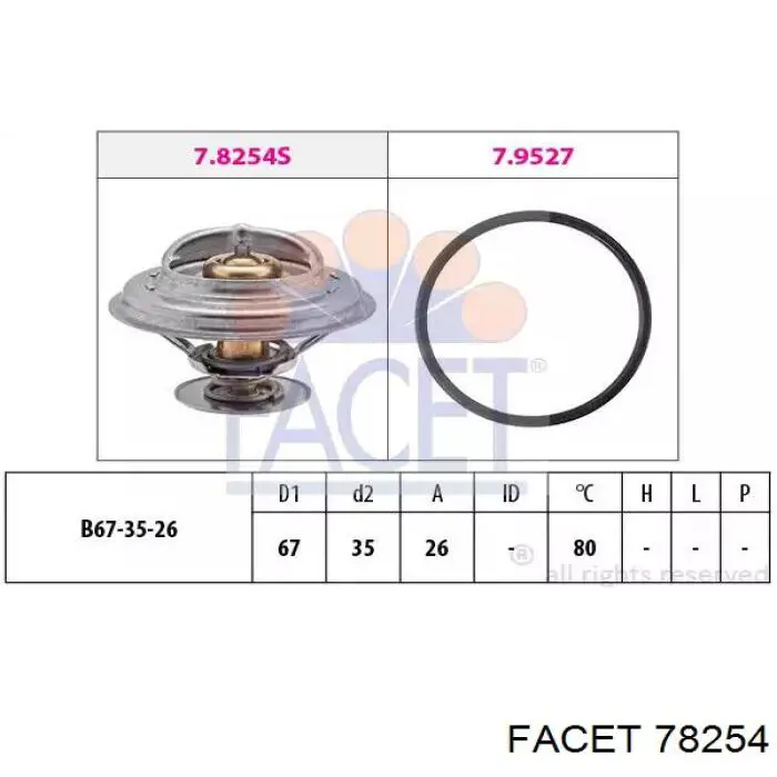 Купити 78254 Facet Термостат в корпусі
