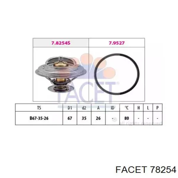 78254 Facet Авто термостат