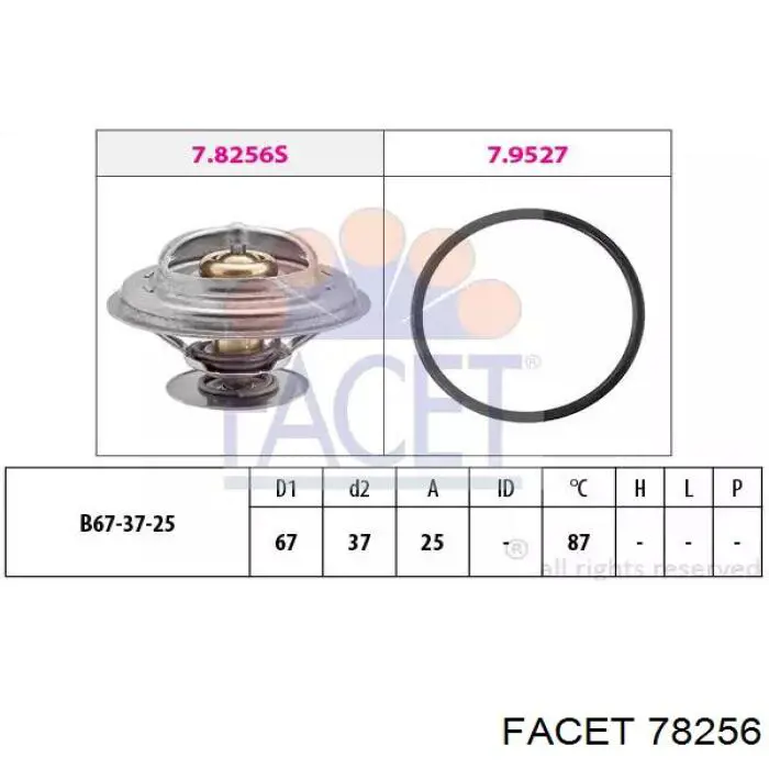 Купити 78256 Facet Термостат в корпусі