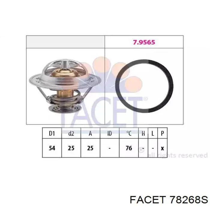 Автомобільний термостат Facet 78268S ціна, від 7.03 USD