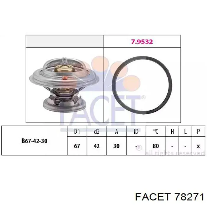 Купити 78271 Facet Термостат в корпусі