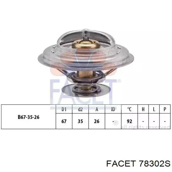 Купити 78302S Facet Термостат в корпусі