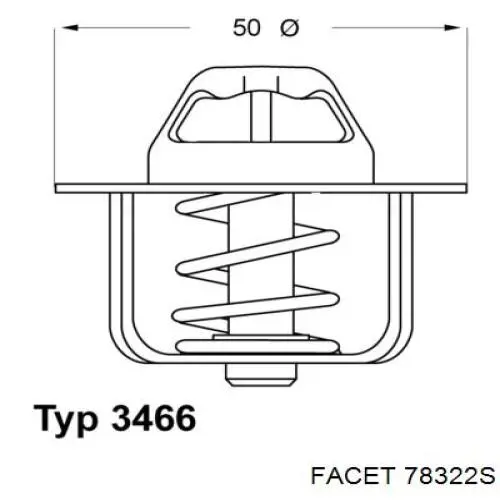 Купити 78322S Facet Термостат в корпусі