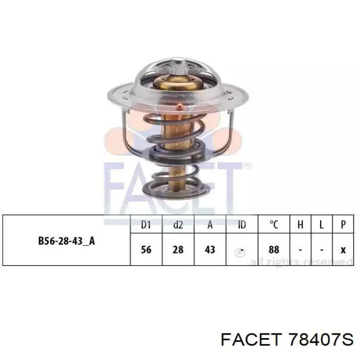 Купити 78407S Facet Термостат в корпусі