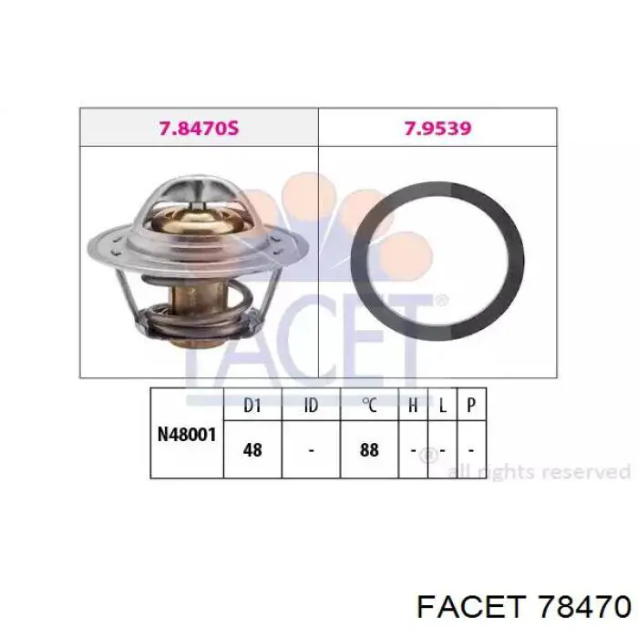 Купити 78470 Facet Термостат в корпусі