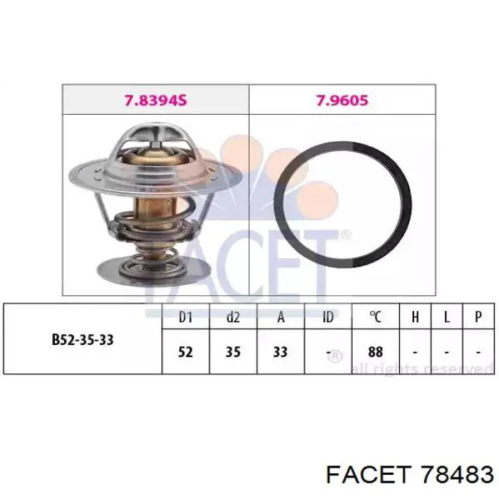 Купити 78483 Facet Термостат в корпусі
