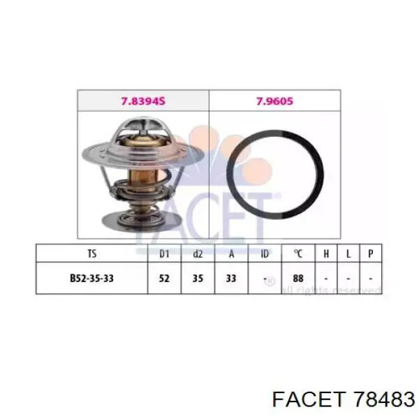 78483 Facet Авто термостат