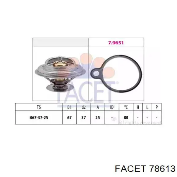 Купити 78613 Facet Термостат в корпусі