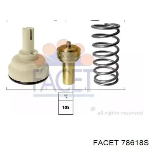 Автомобільний термостат Facet 78618S ціна, від 9.71 USD