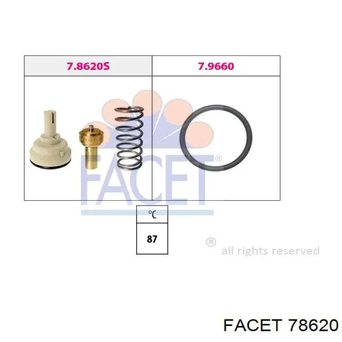 Купити 78620 Facet Термостат в корпусі