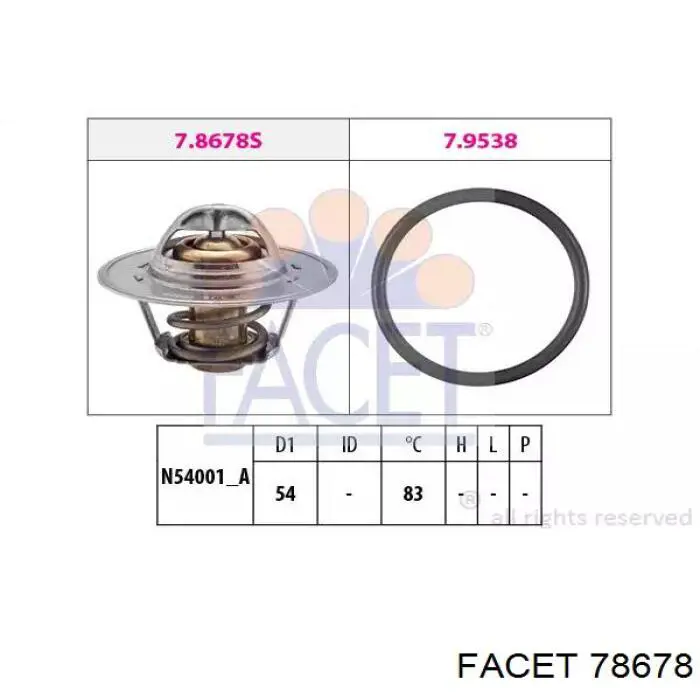 Купити 78678 Facet Термостат в корпусі