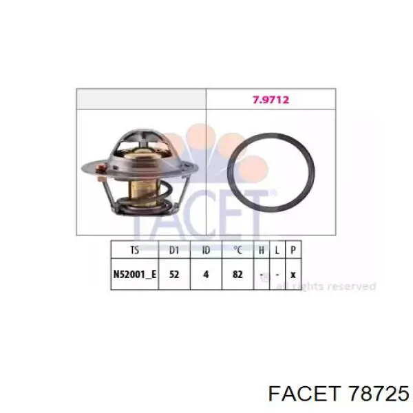 Автомобільний термостат Facet 78725 ціна, від 8.82 USD