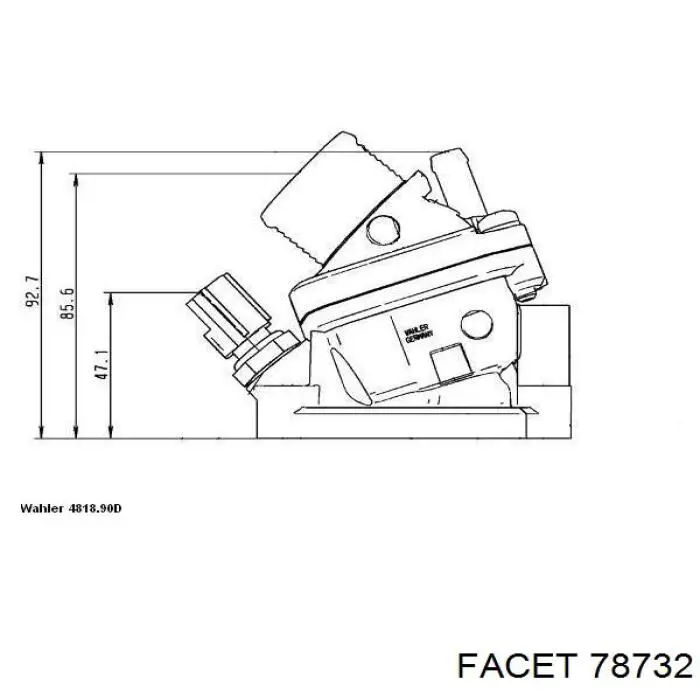 Кожух термостата Facet 78732 ціна, від 52.59 USD
