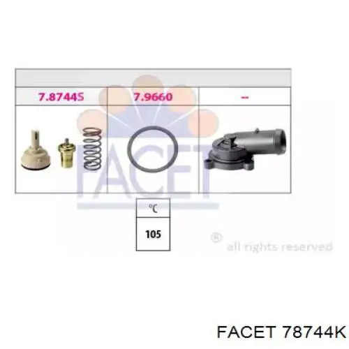 Кожух термостата Facet 78744K ціна, від 21.74 USD