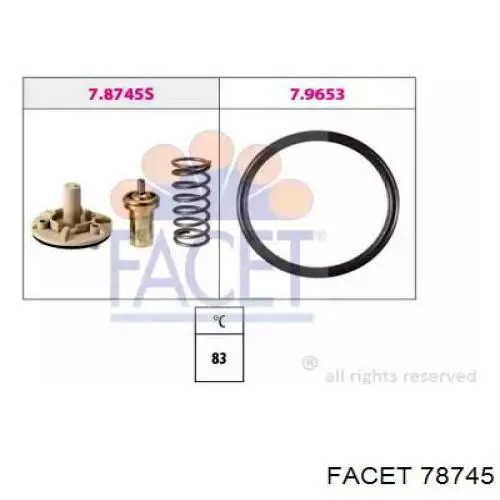 Автомобільний термостат Facet 78745 ціна, від 17.54 USD