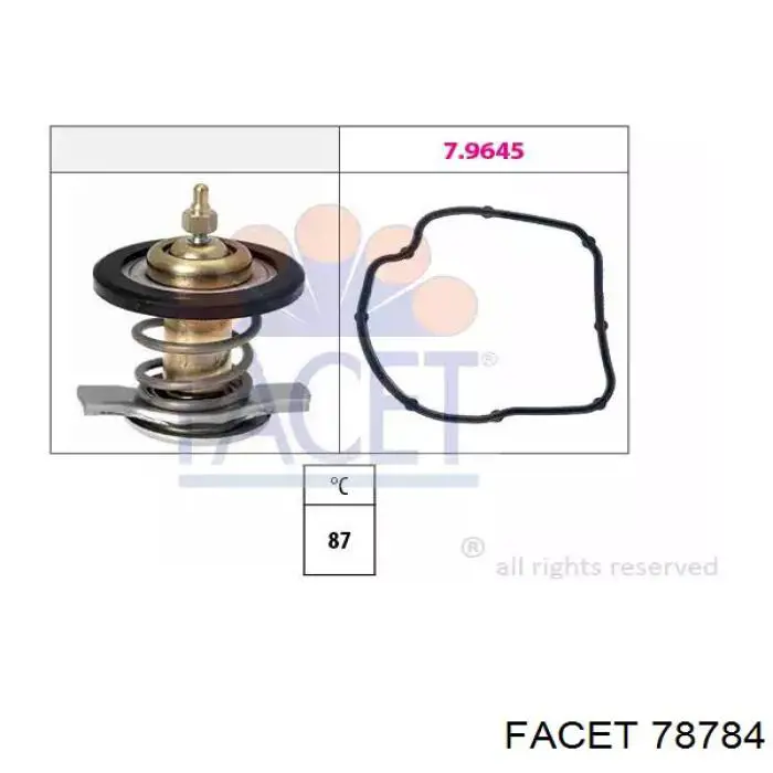 Автомобільний термостат Facet 78784 ціна, від 16.04 USD