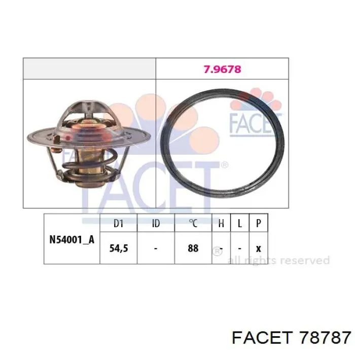 Купити 78787 Facet Термостат в корпусі