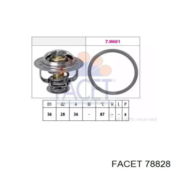 Купити 78828 Facet Термостат в корпусі