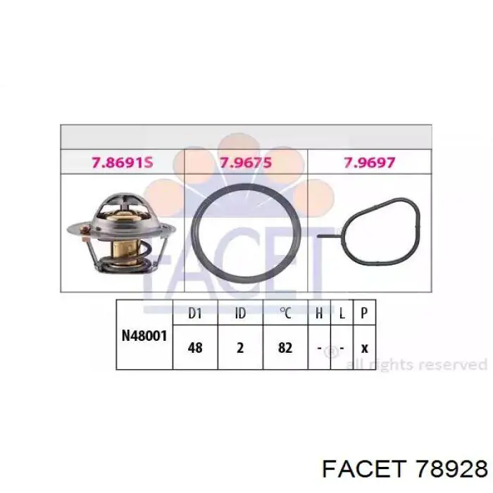 Купити 78928 Facet Термостат в корпусі