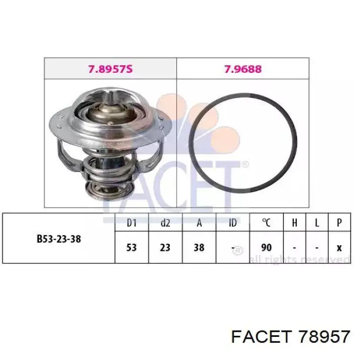 Купити 78957 Facet Термостат в корпусі