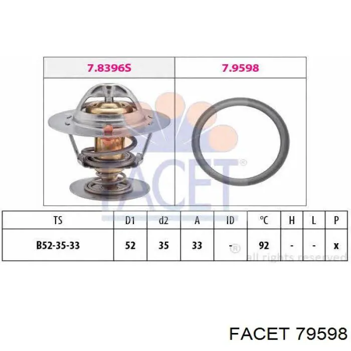 Прокладка термостата Facet 79598 ціна, від 1.82 USD