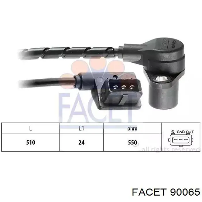 Купити 90065 Facet Датчик положення (оборотів) коленвалу