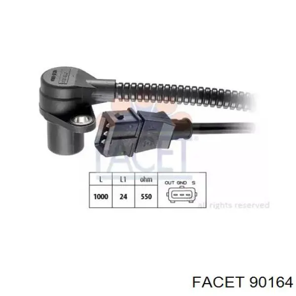 Датчик колінвала 90164 Facet