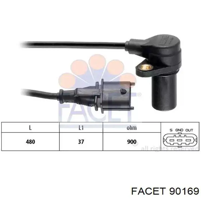 Купити 90169 Facet Датчик положення (оборотів) коленвалу