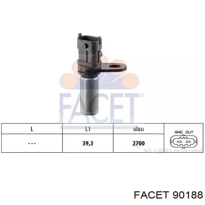Купити 90188 Facet Датчик положення (оборотів) коленвалу