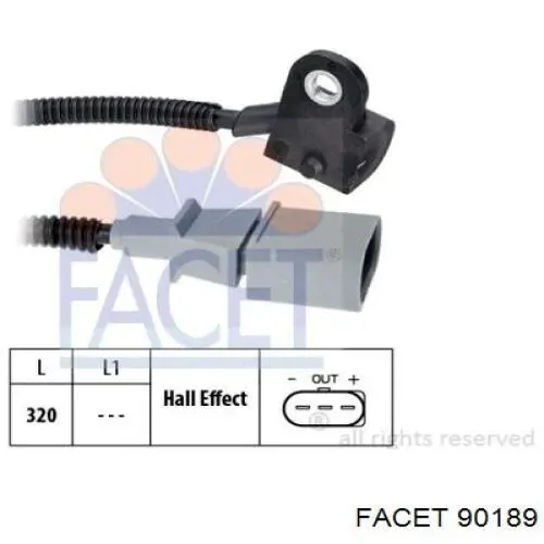 Датчик фаз Facet 90189 ціна, від 10.88 USD