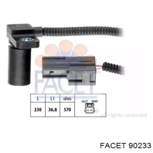 Датчик швидкості Facet 90233 ціна, від 11.54 USD