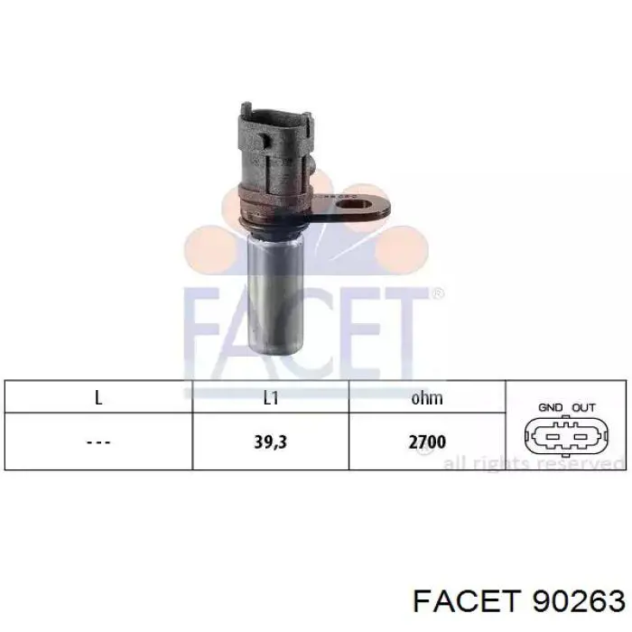 Купити 90263 Facet Датчик положення (оборотів) коленвалу