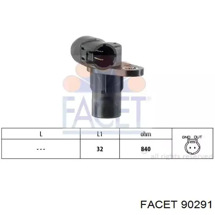Купити 90291 Facet Датчик положення (оборотів) коленвалу