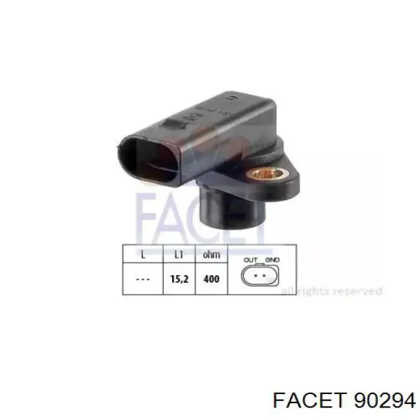 Датчик обертів колінвалу Facet 90294 ціна, від 12.85 USD