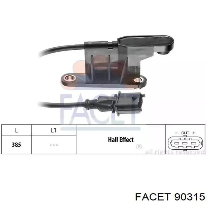 Датчик распредвалу 90315 Facet