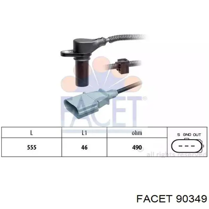 Датчик положення распредвалу Renault (RVI) 2556500Q0B